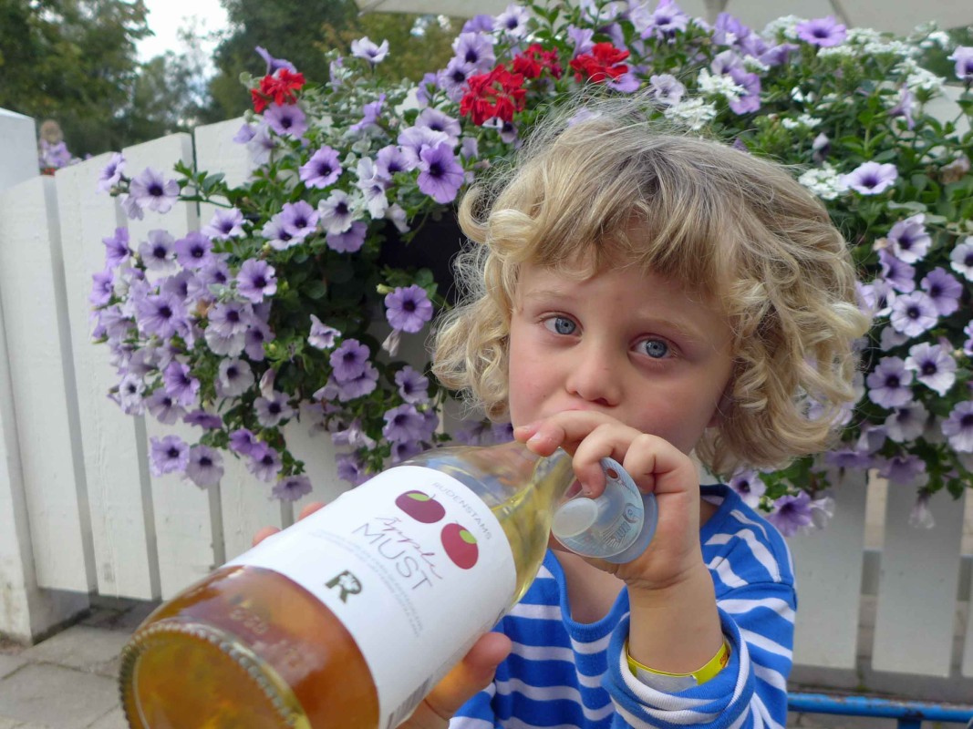 Bio-Apfelsaft saft süßer Softdrinks.Ich habe noch keinen Themenpark besucht, wo es so gesundes Essen gibt